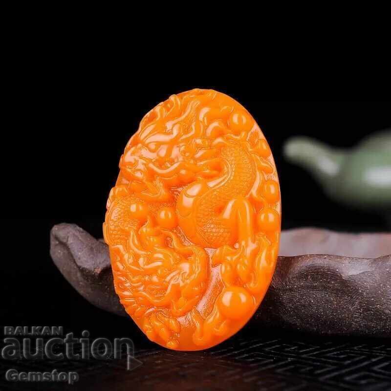 Pandantiv dragon din jad natural de 161,60 kth cu preț € 50.00 | 97.79 BGN Pandantiv dragon din jad natural de 161,60 kth cu preț € 50.00 | 97.79 BGN