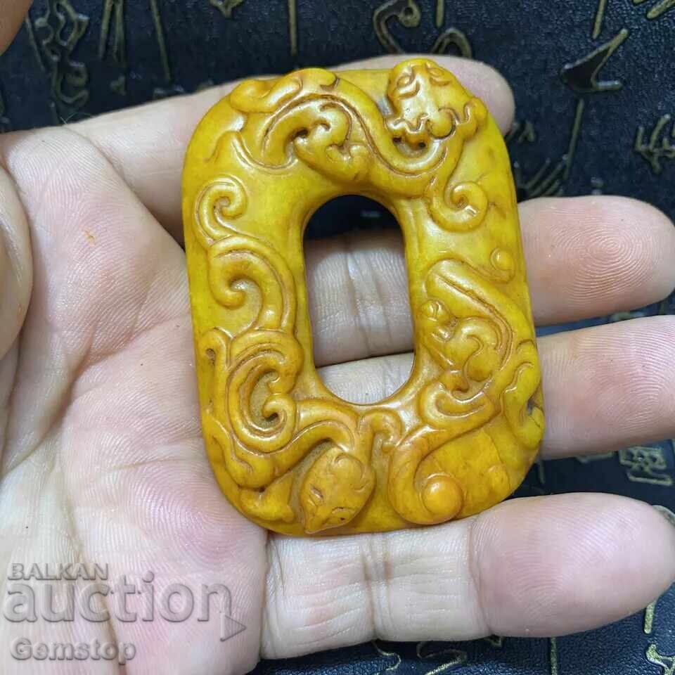 209.15k amuletă dragon de jad natural