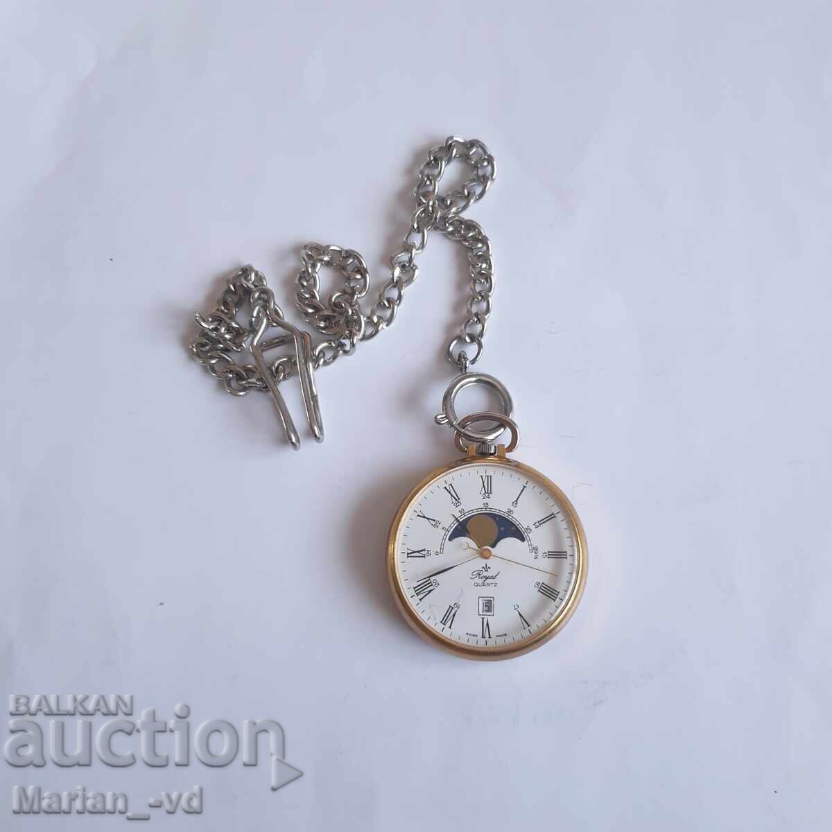 Royal Swiss quartz pocket watch