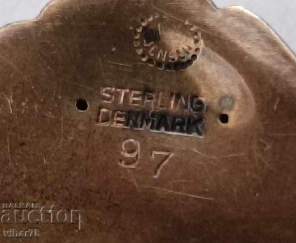 Vintage Silver Orchid Brooch - Georg Jensen - 5 Vintage Silver Orchid Brooch - Georg Jensen - 5