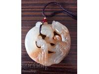 275.15 pcs natural pendant amulet jade dragon