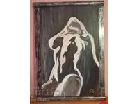 Picture "Erotica". Oil paints