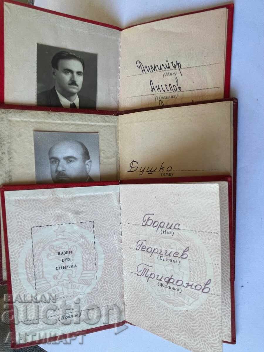 Auction  3 pieces of order book document for the People's Order of Labor