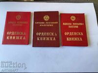 3 pieces of order book document for the People's Order of Labor