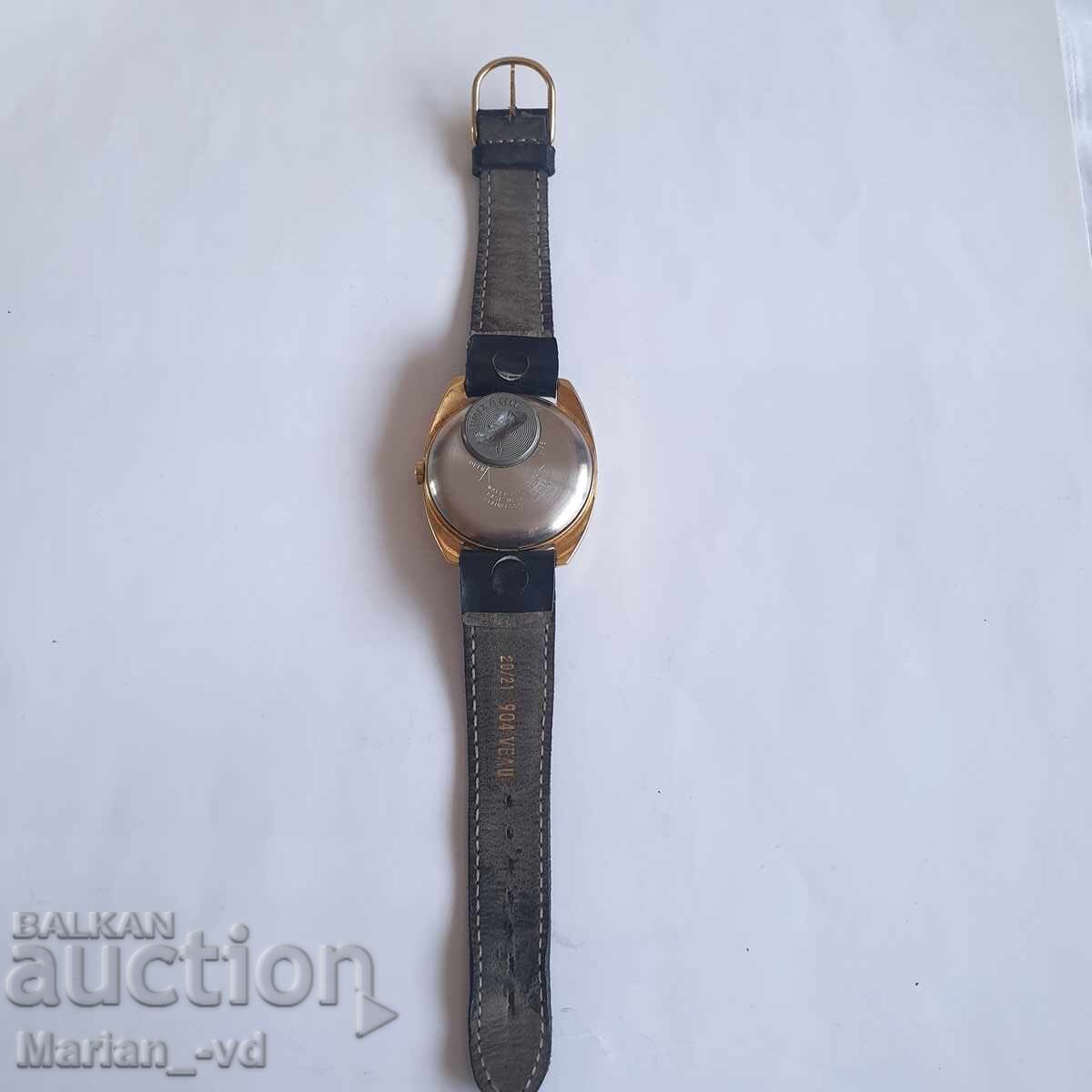 Ανδρικό επιχρυσωμένο ρολόι χαλαζία TIMEX Q - 5