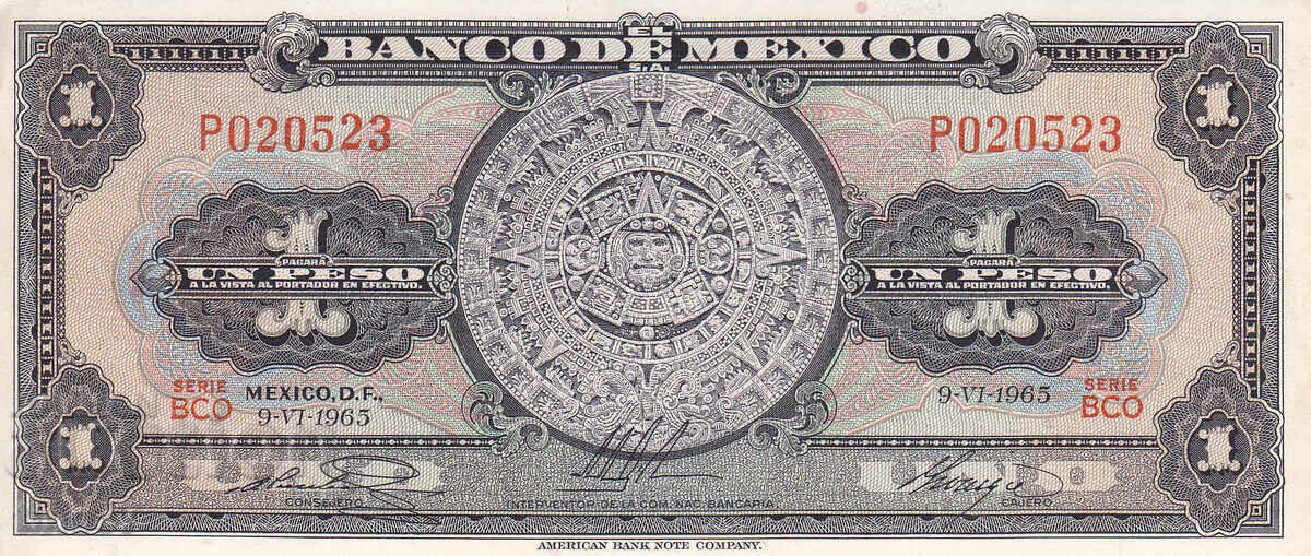tino37- MEXICO - 1 PESOS -1965 - XF/AU with price 9.90 BGN | € 5.06 tino37- MEXICO - 1 PESOS -1965 - XF/AU with price 9.90 BGN | € 5.06
