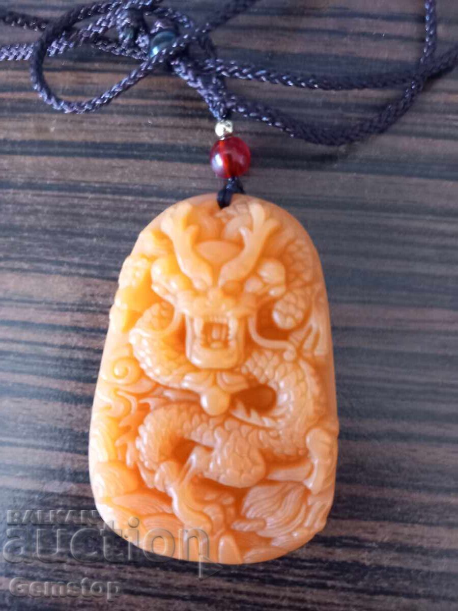 144.70k natural jade dragon pendant - 5 144.70k natural jade dragon pendant - 5