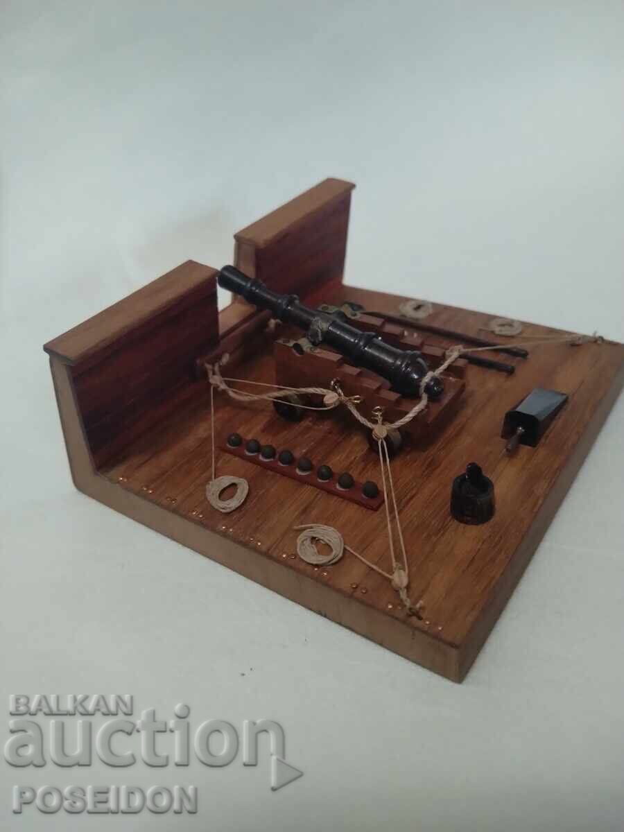 Auction CANNON, CANNON BATTERY ON A SAILING VESSEL, MODEL Auction CANNON, CANNON BATTERY ON A SAILING VESSEL, MODEL