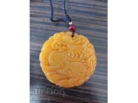 138.00k natural pendant amulet jade dragon