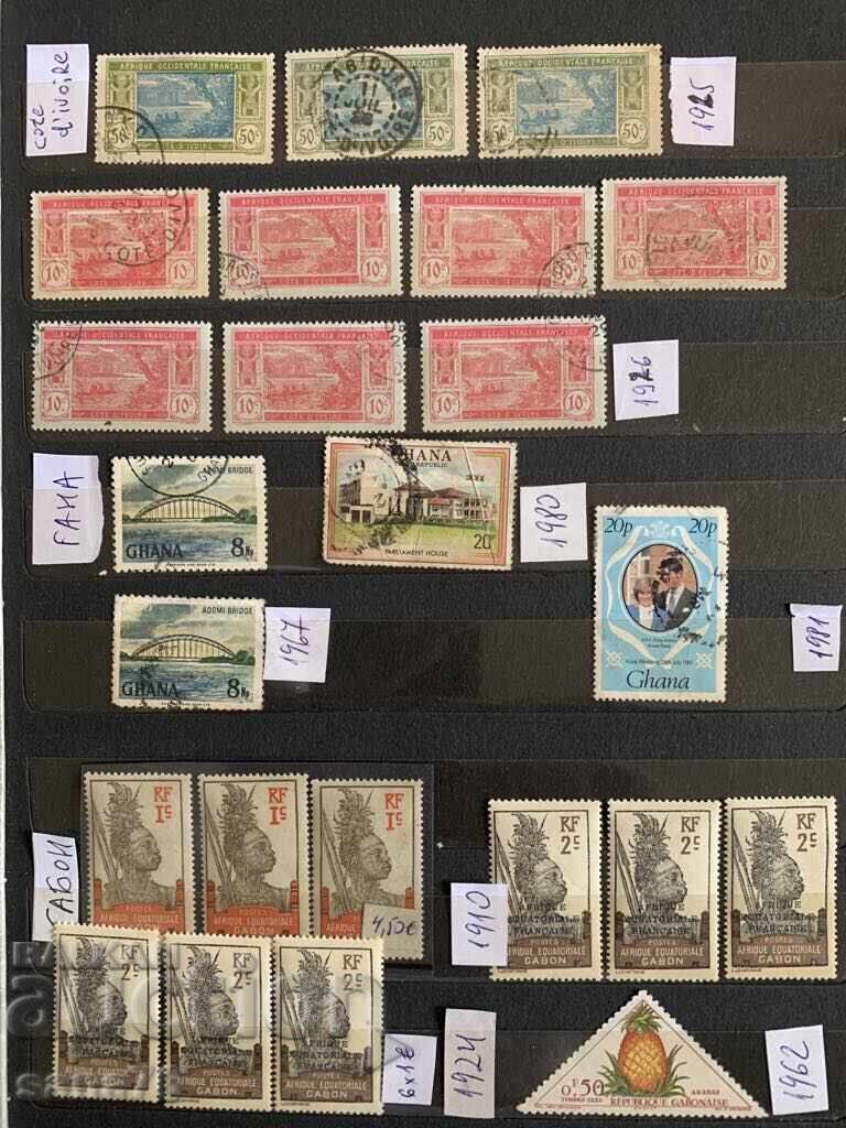 Lot of old stamps from 3 African countries - 1910 to 1981 Lot of old stamps from 3 African countries - 1910 to 1981