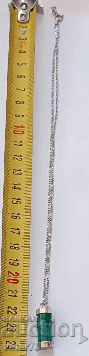 Auction Silver pendant - turquoise capsule Auction Silver pendant - turquoise capsule