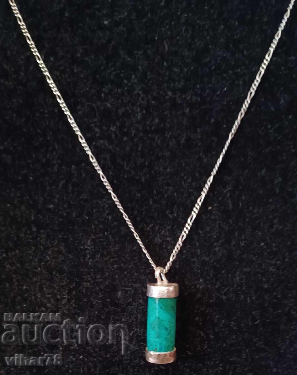 Delivery of Silver pendant - turquoise capsule Delivery of Silver pendant - turquoise capsule