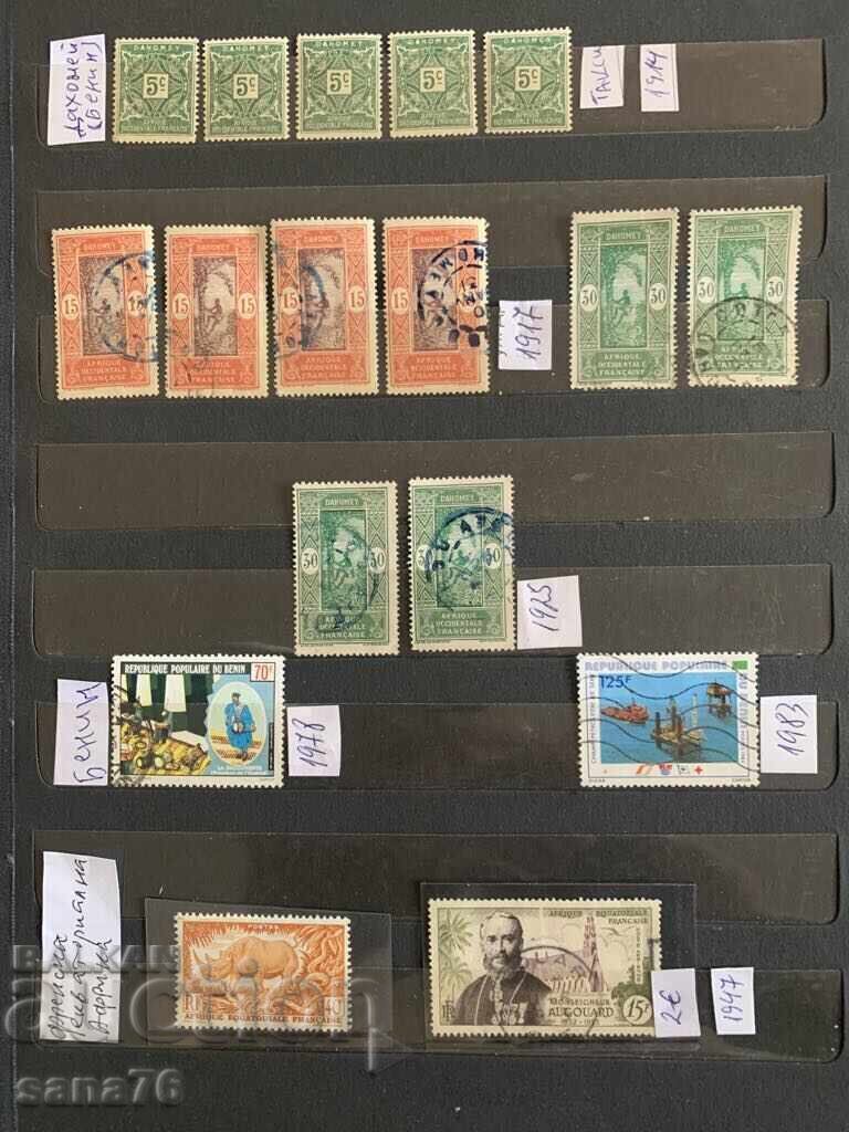 Lot of old stamps from 3 African countries - 1914 to 1983