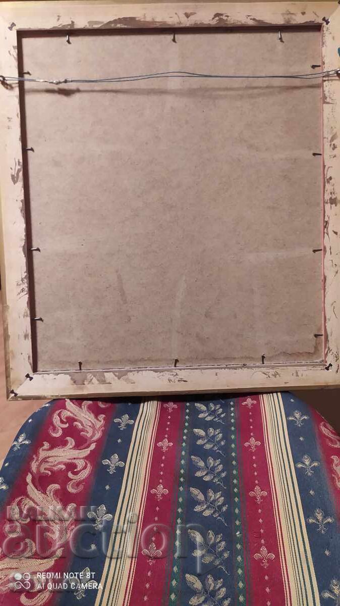 Oil painting on fiberboard flowers, artist's signature - 7 Oil painting on fiberboard flowers, artist's signature - 7