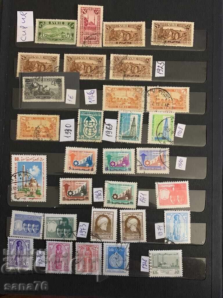 Lot de timbre vechi din Siria și Liban - 1925 până în 1983 - 93 buc Lot de timbre vechi din Siria și Liban - 1925 până în 1983 - 93 buc