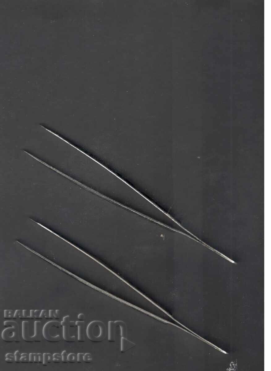 Philatelic tweezers with straight blades - 12 cm