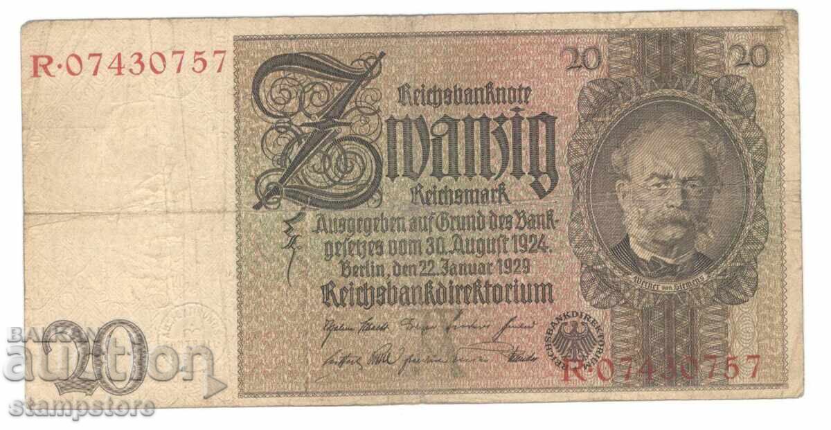 Germany 20 Reichsmarks 1924