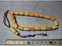 Old ORTHODOX ROSARY made of WALRUS TOOTH / Komboloy RRR Type