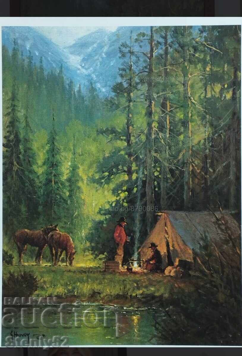 Auction  Painting reproduction by G.Harvey US artist