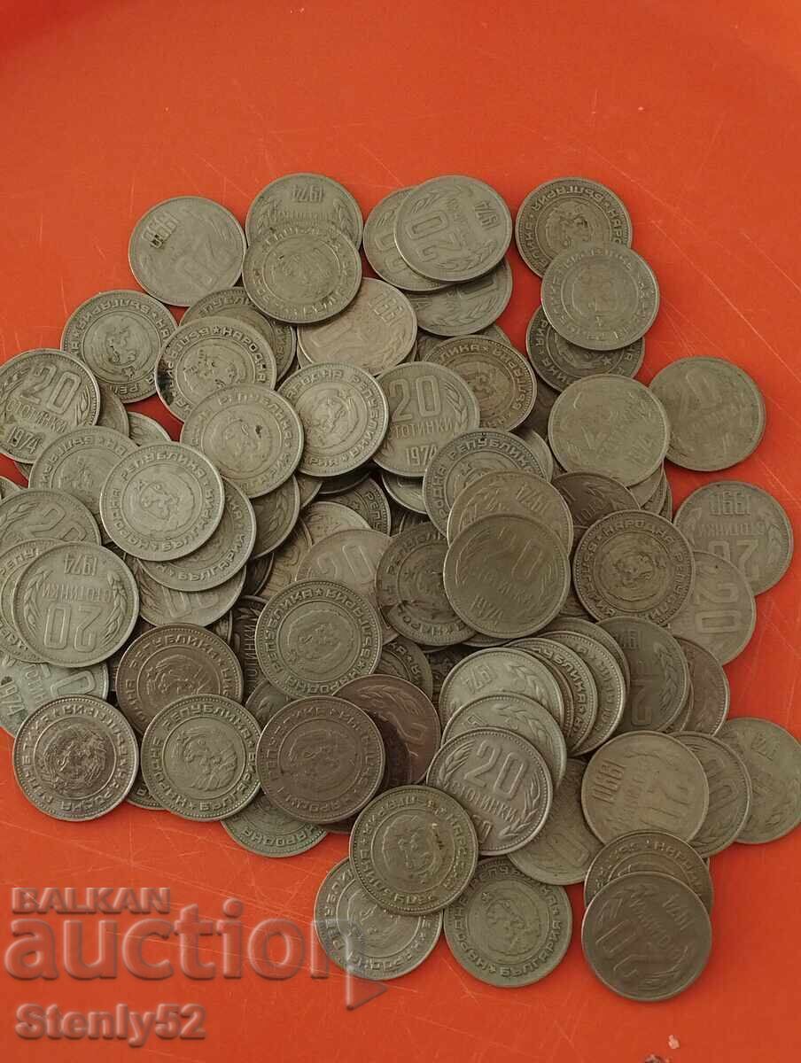 Monede sociale BG de 20 st. - 115 buc.