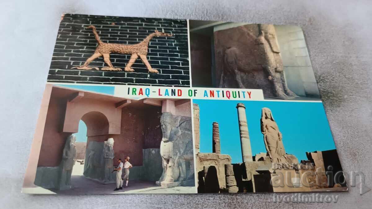 Καρτ ποστάλ IRAQ Land of Antiquity Collage 1970