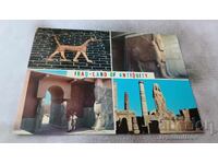 Postcard IRAQ Land of Antiquity Collage 1970