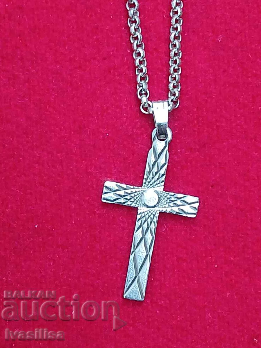 Silver chain + silver cross