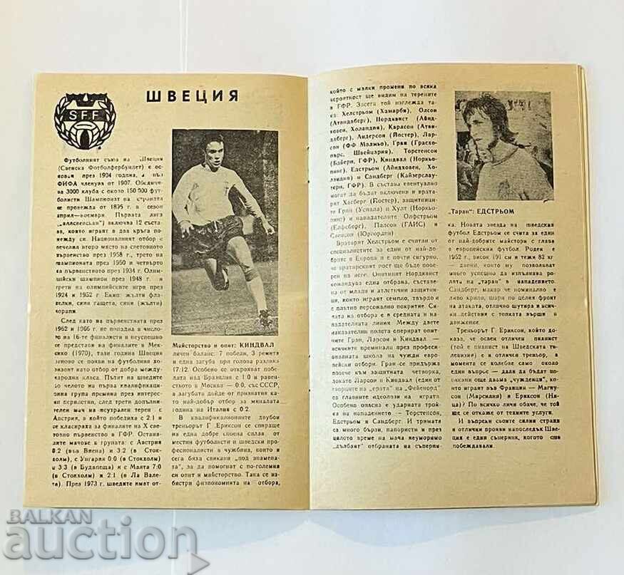 Delivery of Football program Bulgaria at the 1974 World Cup Delivery of Football program Bulgaria at the 1974 World Cup