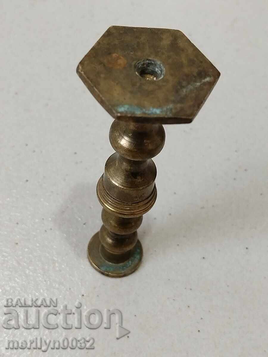 Auction Old bronze candlestick minion candle Auction Old bronze candlestick minion candle