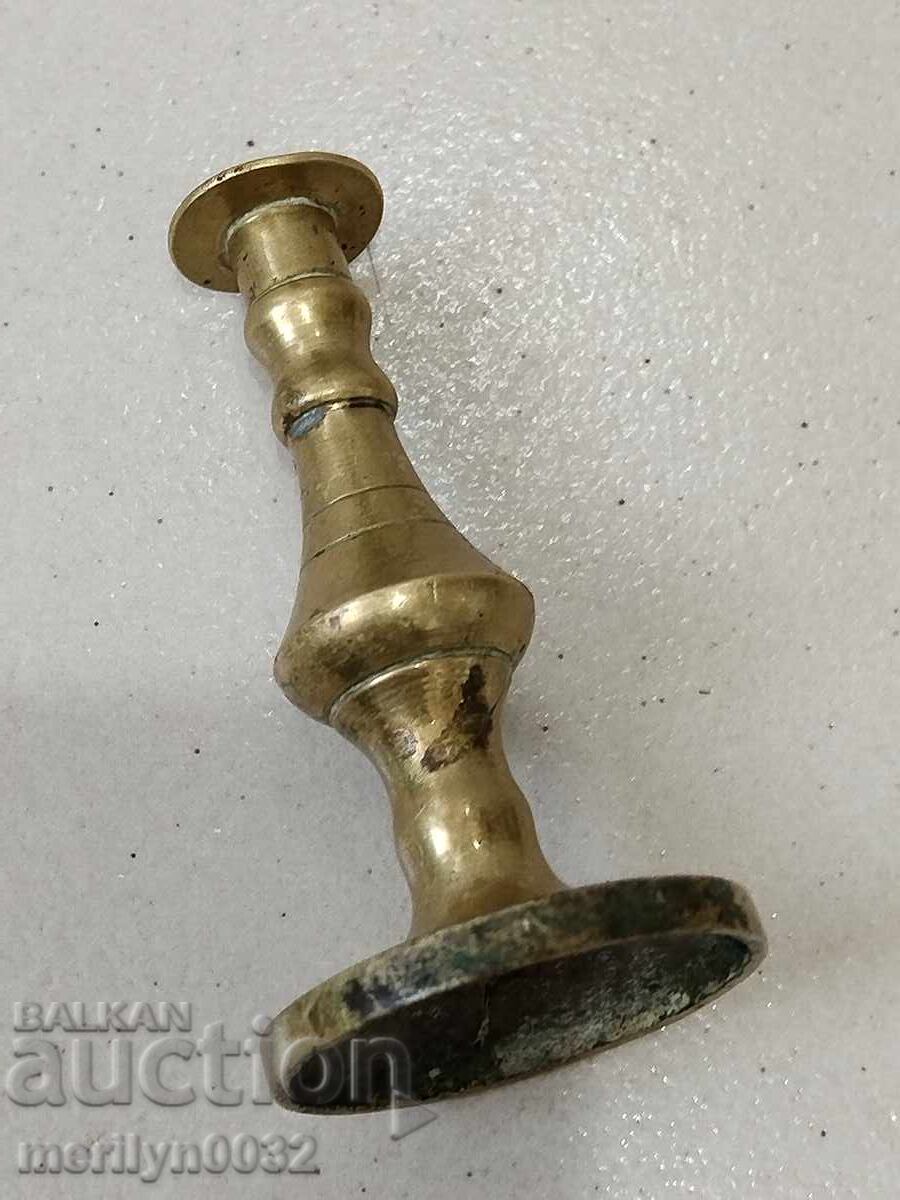 Old bronze candlestick minion candle - 5 Old bronze candlestick minion candle - 5