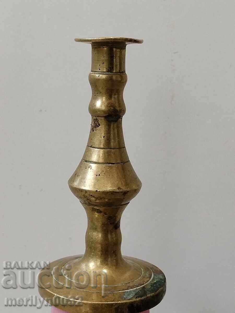 Old bronze candlestick minion candle - 6 Old bronze candlestick minion candle - 6