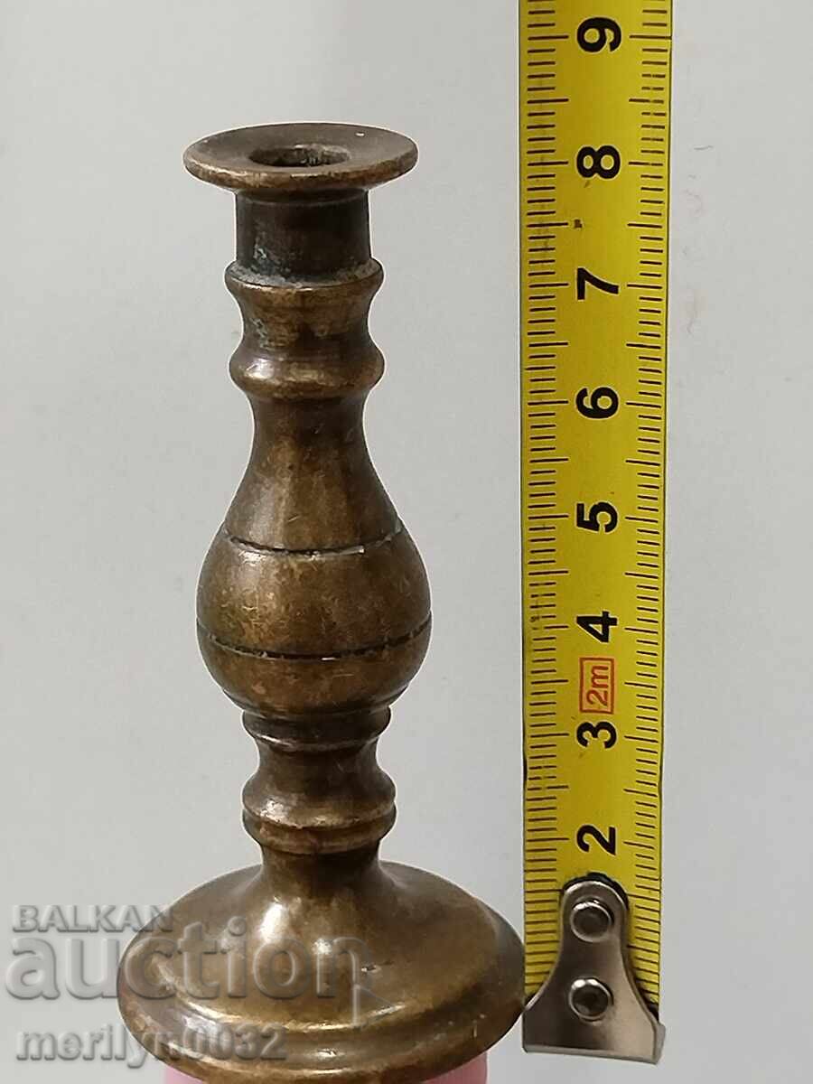 Auction Old bronze candlestick minion candle Auction Old bronze candlestick minion candle