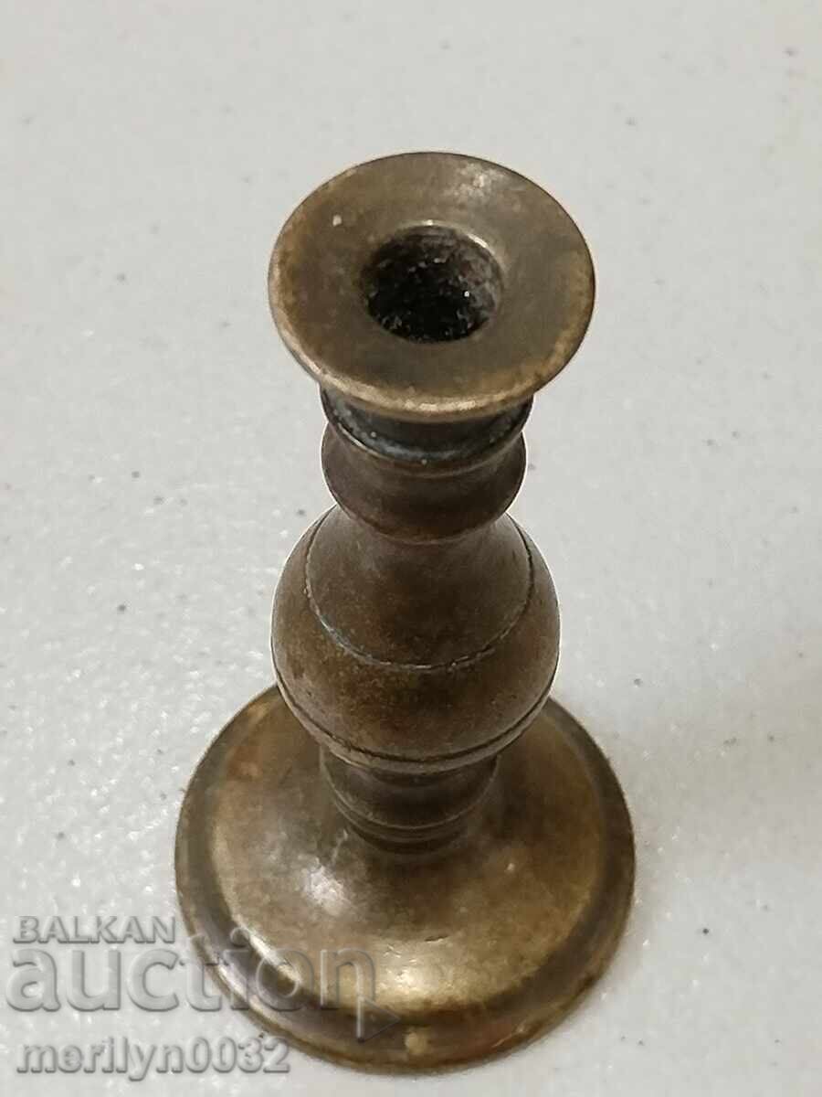 Old bronze candlestick minion candle - 5 Old bronze candlestick minion candle - 5