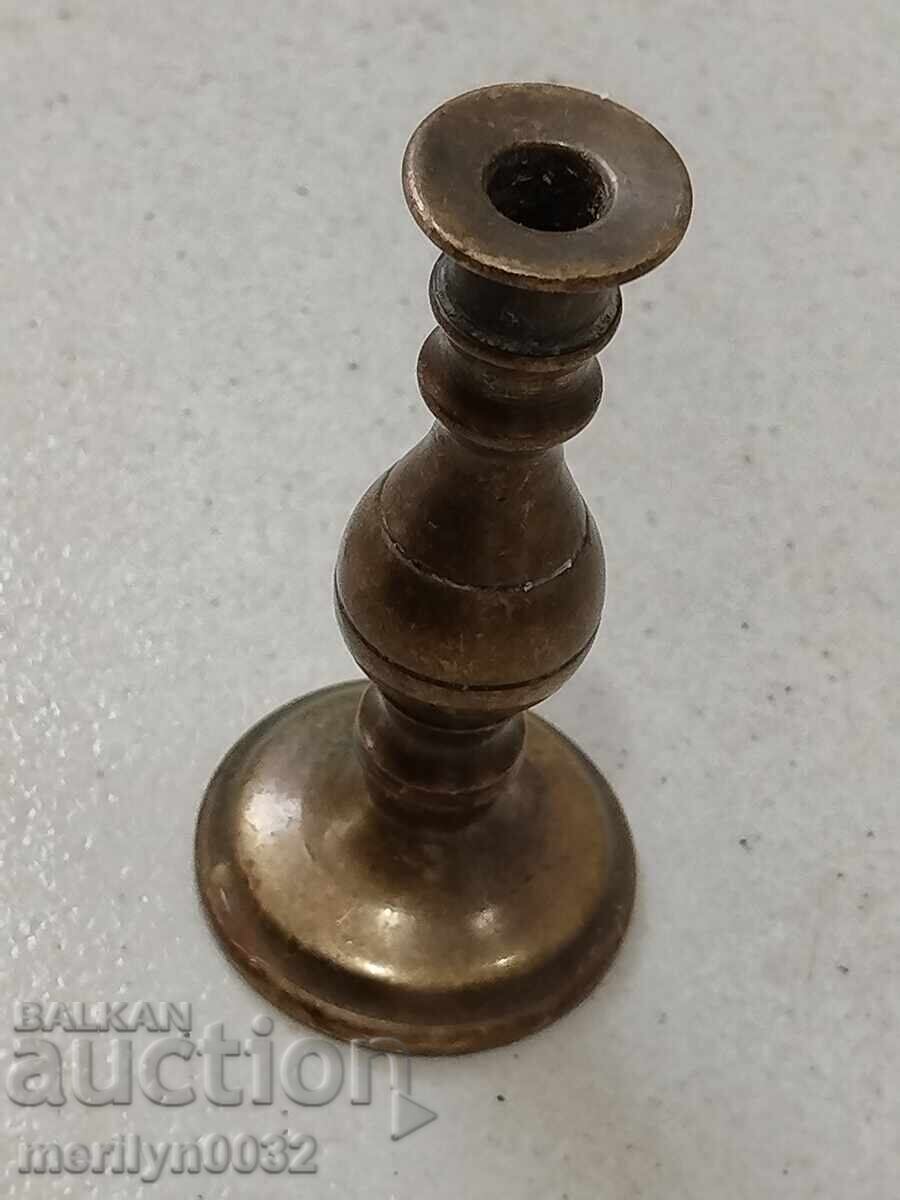 Old bronze candlestick minion candle - 7 Old bronze candlestick minion candle - 7