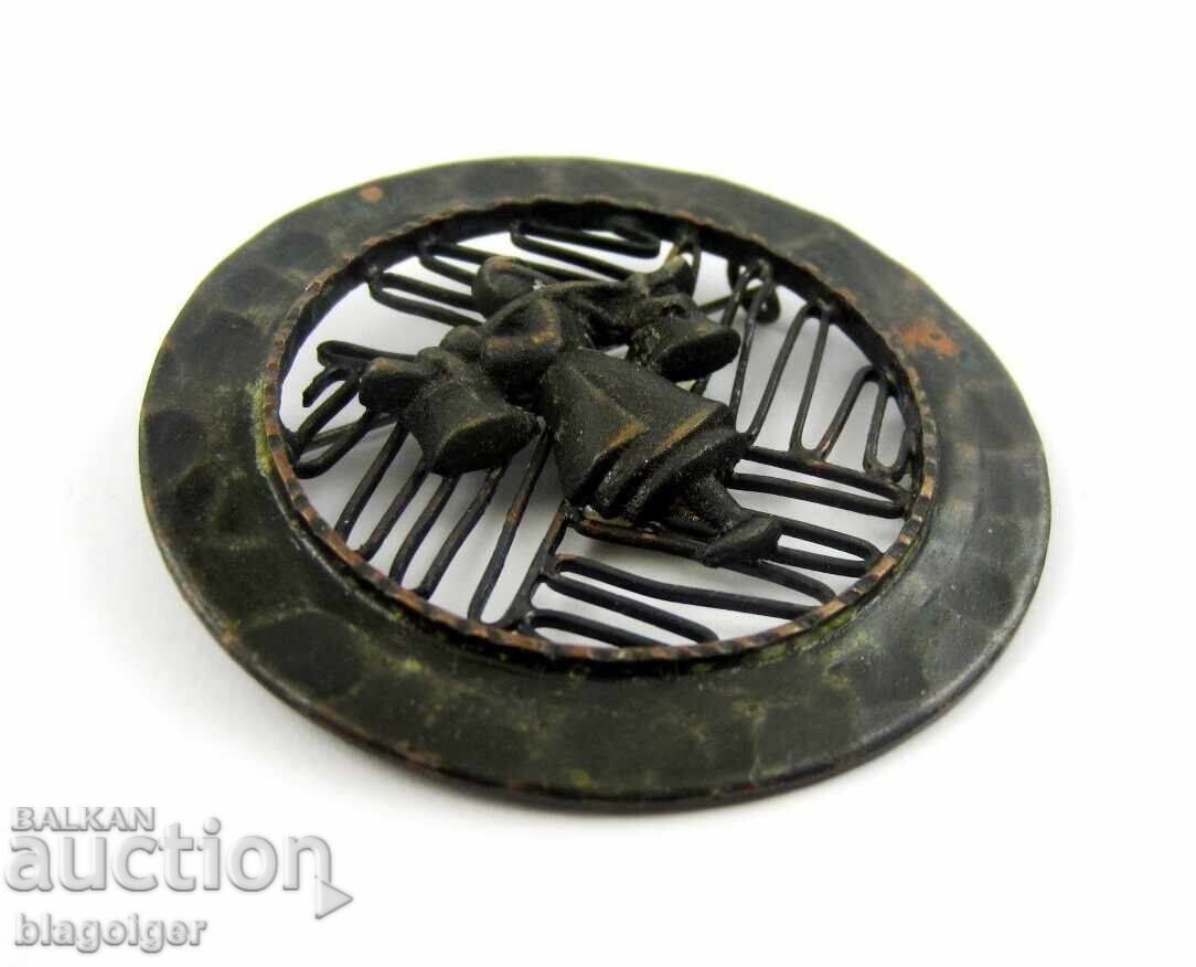 Auction Old copper brooch-Folklore-Beat-Traditions Auction Old copper brooch-Folklore-Beat-Traditions