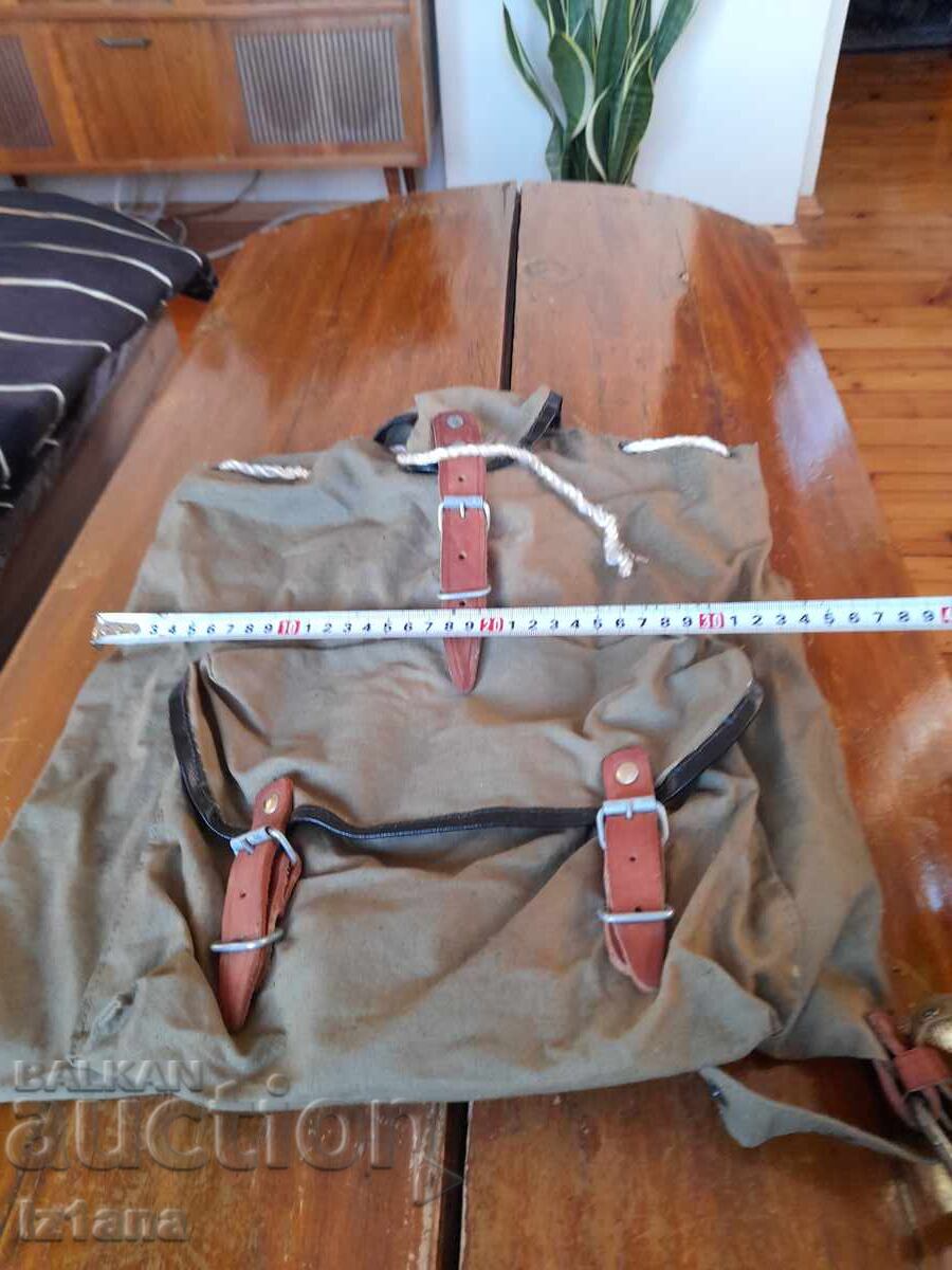 Delivery of Old canvas backpack Delivery of Old canvas backpack