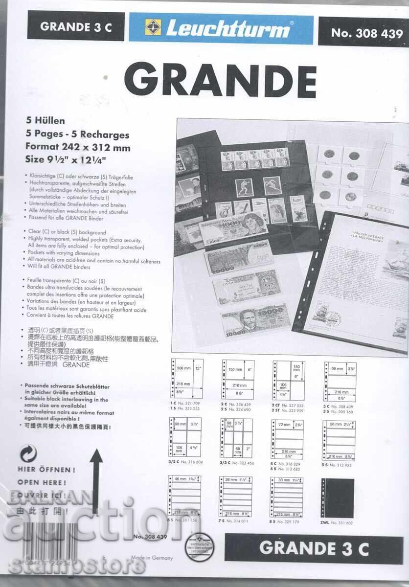 Sheet for 3 banknotes from the GRANDE system Sheet for 3 banknotes from the GRANDE system