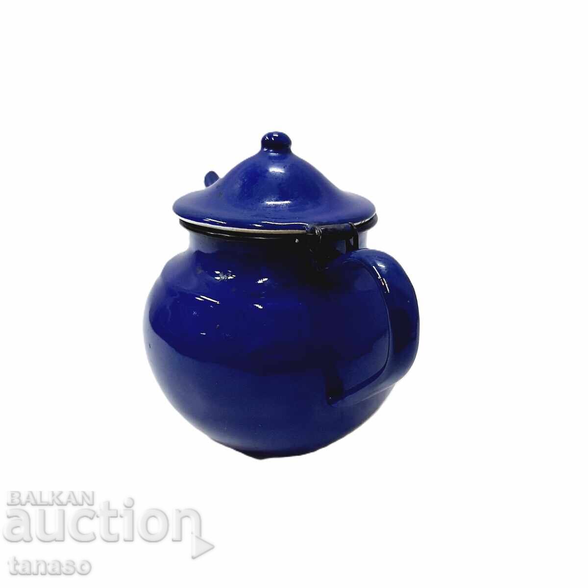 Old enamel teapot with lid (14.1) with price 28.00 BGN | € 14.32 Old enamel teapot with lid (14.1) with price 28.00 BGN | € 14.32