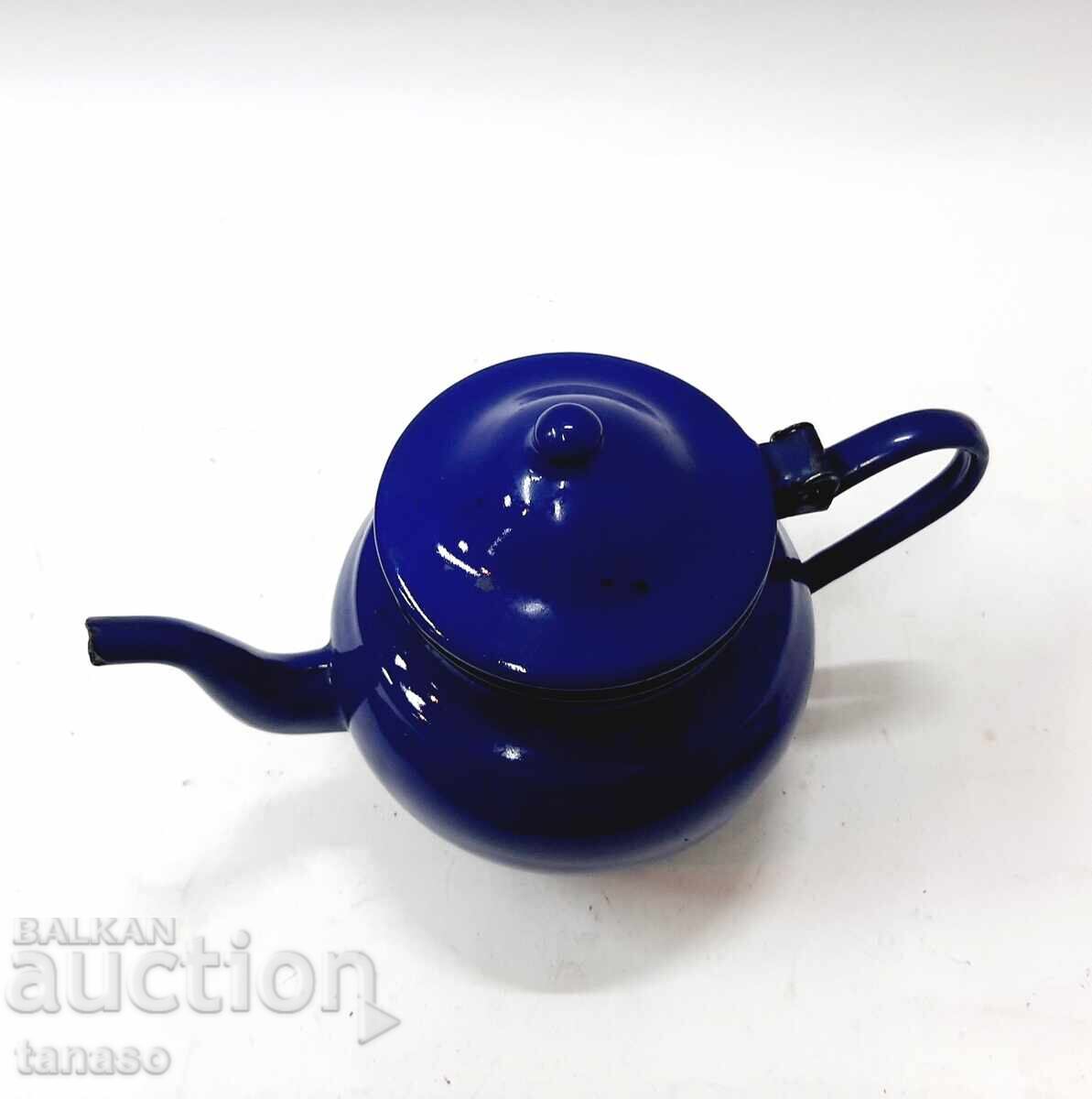Old enamel teapot with lid (14.1) - 5 Old enamel teapot with lid (14.1) - 5