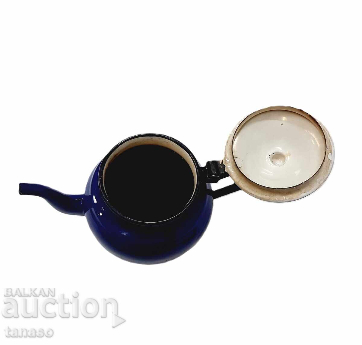 Old enamel teapot with lid (14.1) - 6 Old enamel teapot with lid (14.1) - 6