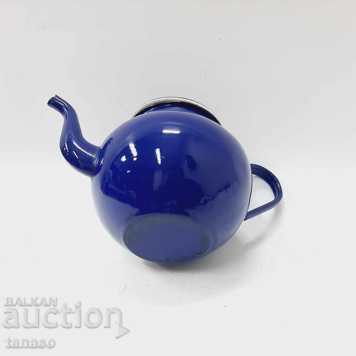 Old enamel teapot with lid (14.1) - 7 Old enamel teapot with lid (14.1) - 7