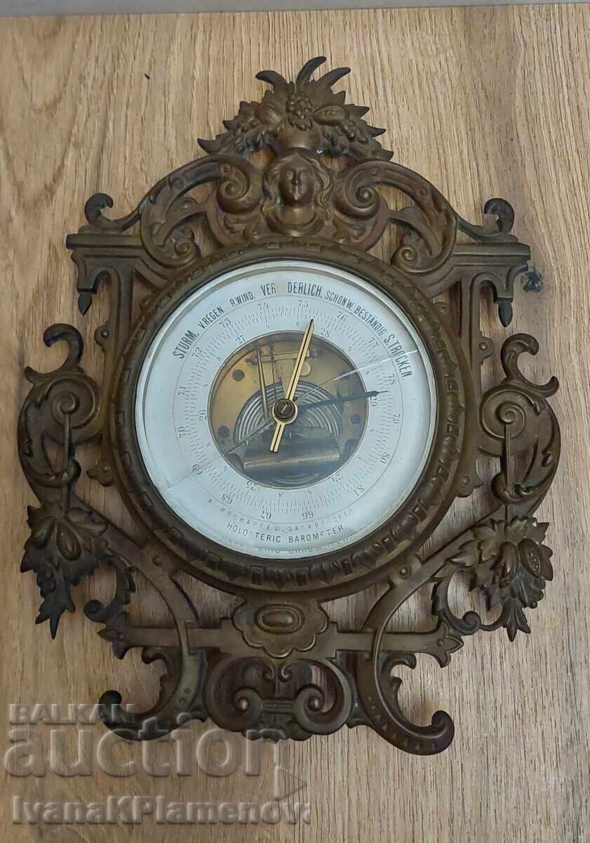 Solid brass barometer