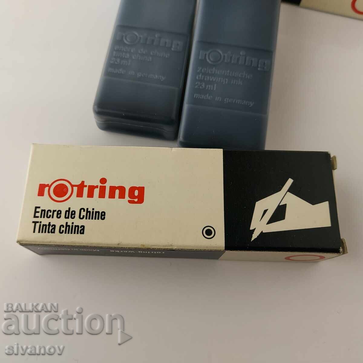 Auction Old ink black Rotring Rotring 2 pieces #5755 Auction Old ink black Rotring Rotring 2 pieces #5755