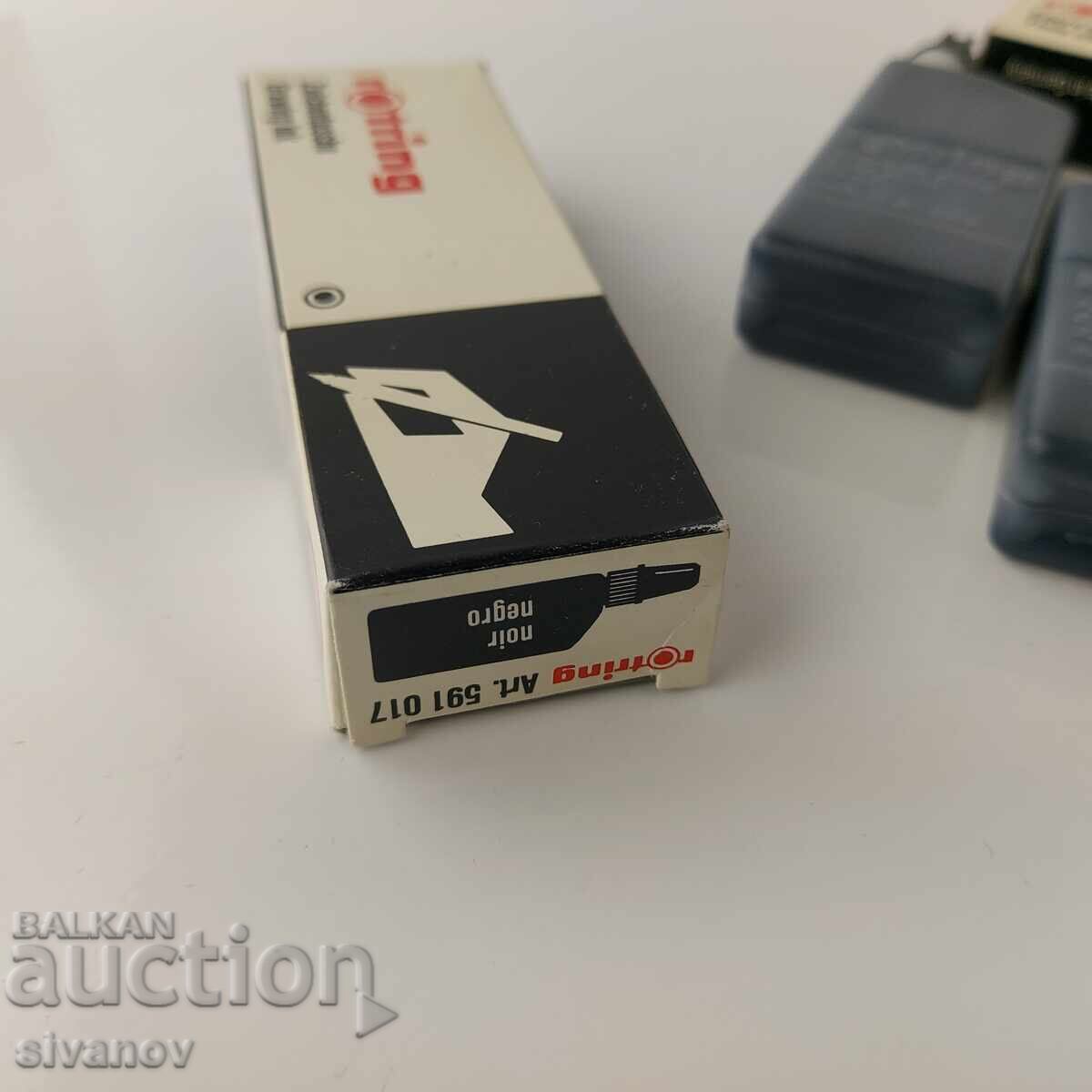 Old ink black Rotring Rotring 2 pieces #5755 - 6 Old ink black Rotring Rotring 2 pieces #5755 - 6