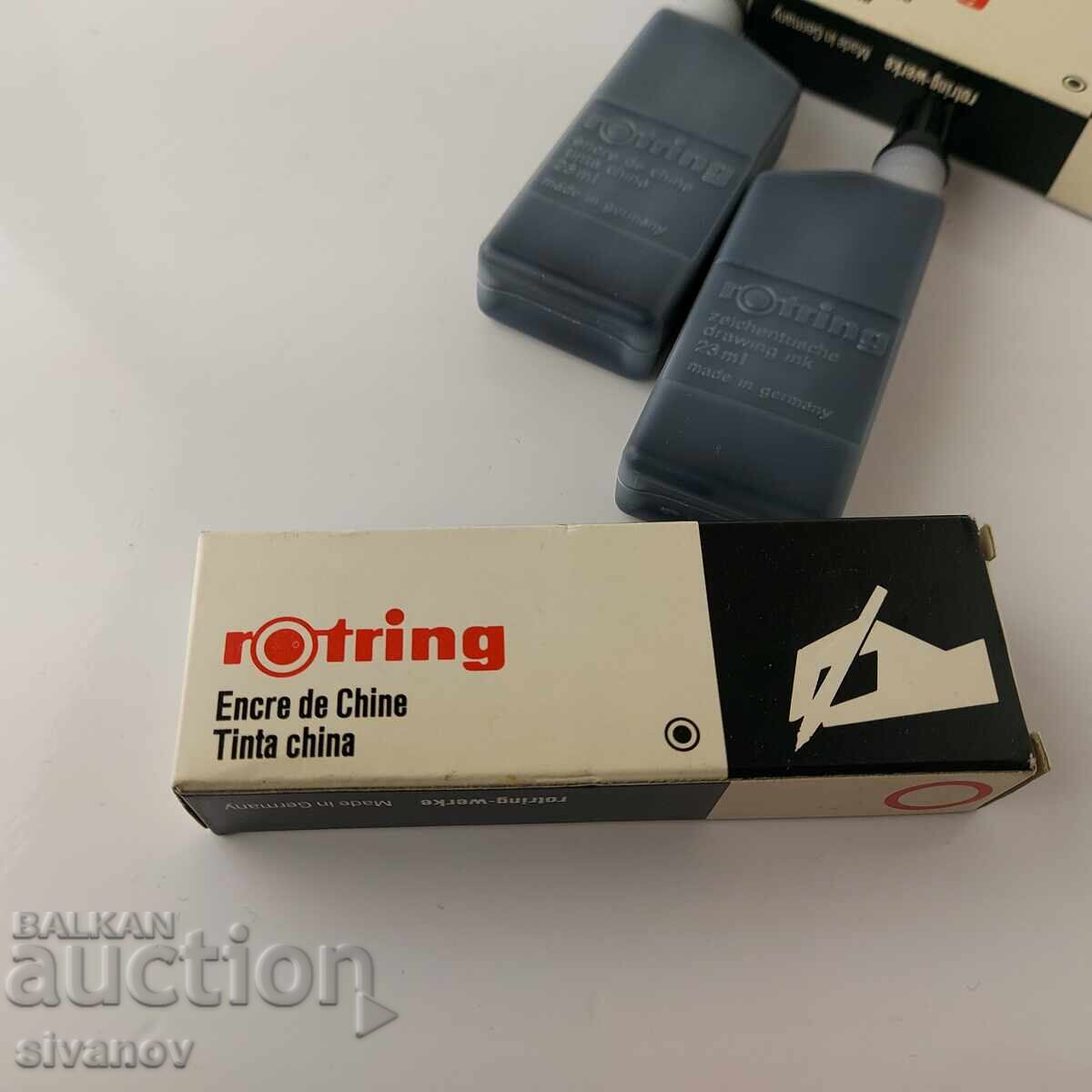 Old ink black Rotring Rotring 2 pieces #5755 - 7 Old ink black Rotring Rotring 2 pieces #5755 - 7