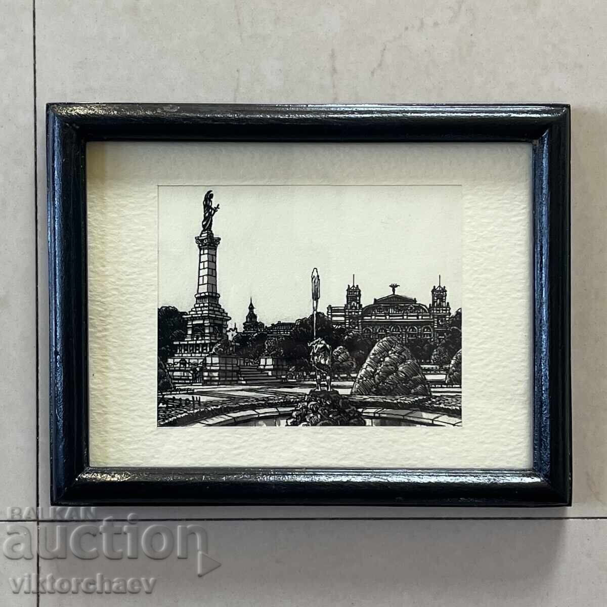 Dimitar Sterev small painting - “Architectural Landscape from Ruse” Dimitar Sterev small painting - “Architectural Landscape from Ruse”