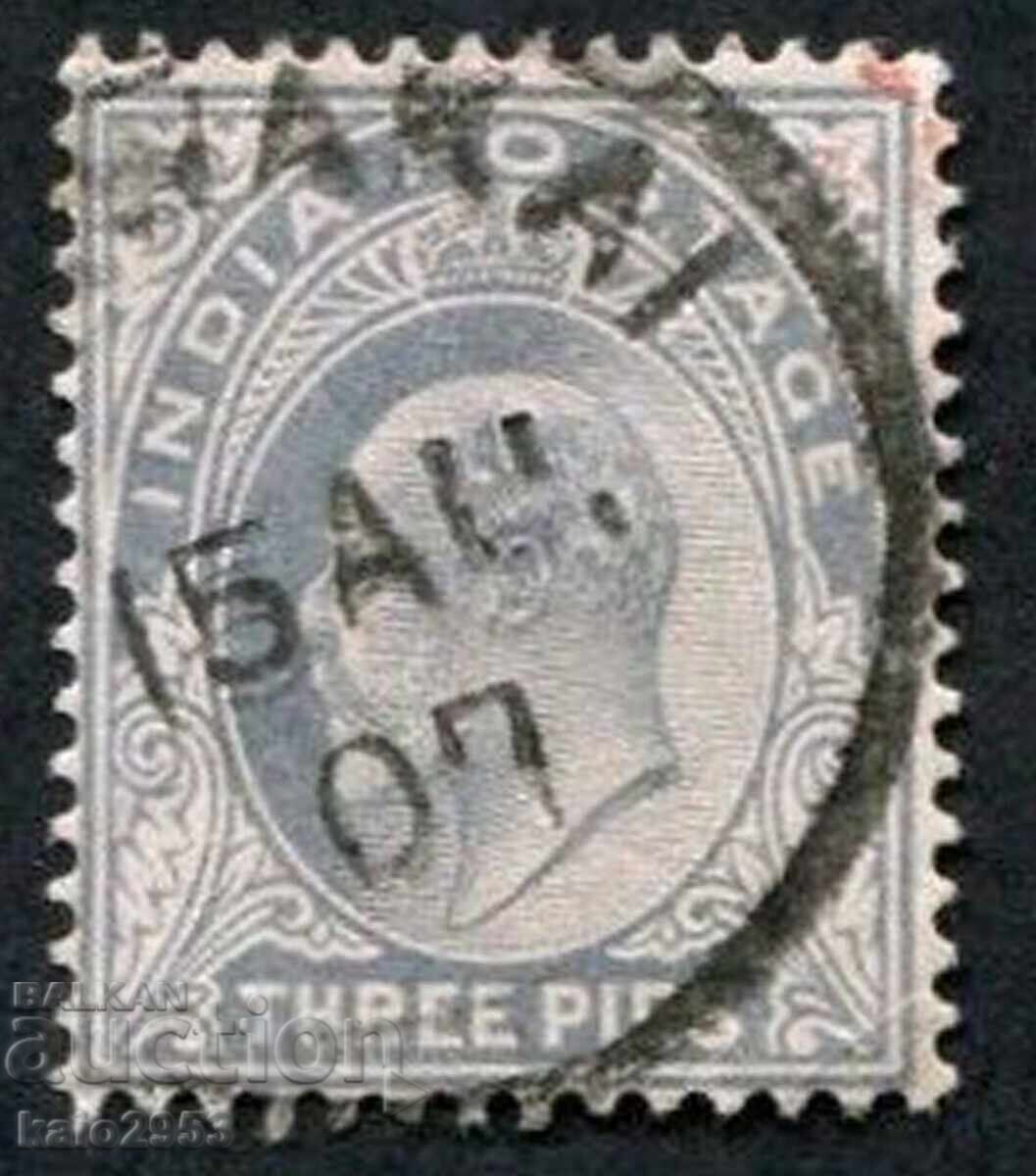 GB/Индия-1903/05-KE VII-редовна,клеймо