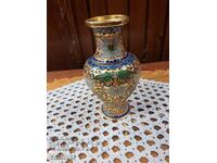 Cloisonne metal vase