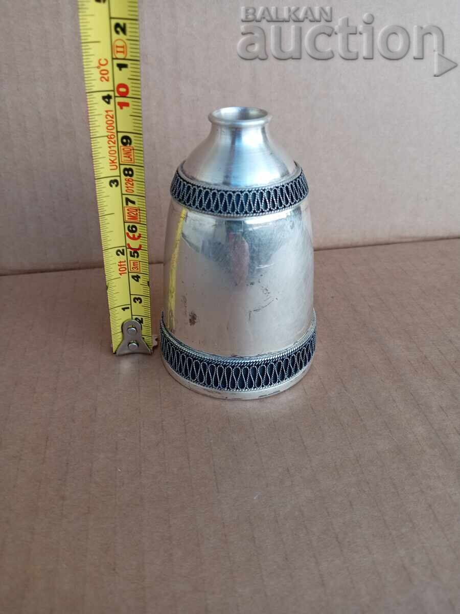 souvenir silver-plated container for alcohol vodka cognac USSR 70s - 6 souvenir silver-plated container for alcohol vodka cognac USSR 70s - 6