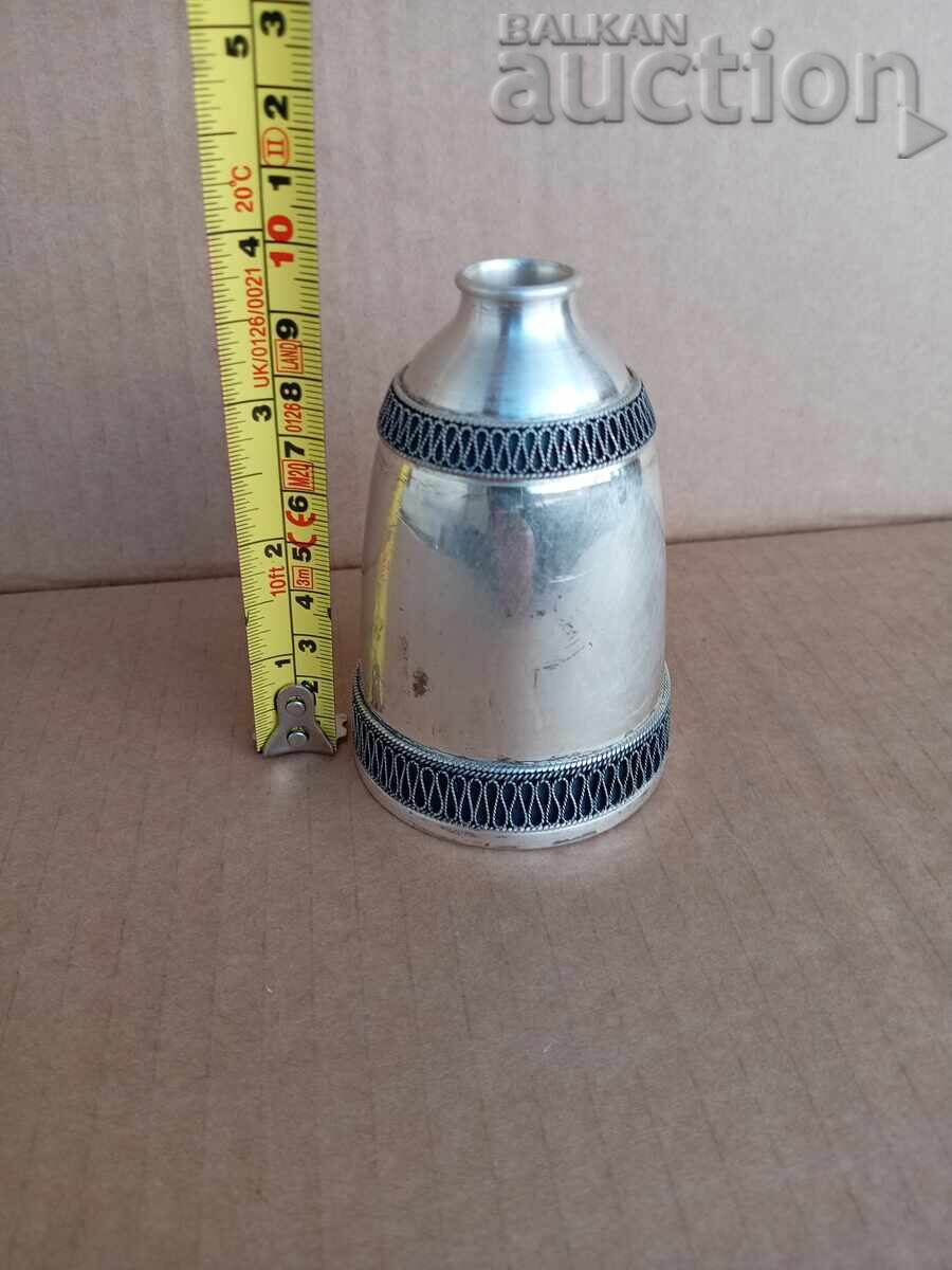 souvenir silver-plated container for alcohol vodka cognac USSR 70s - 7 souvenir silver-plated container for alcohol vodka cognac USSR 70s - 7